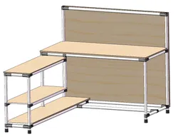 Sistema de Estrutura de Tubos de Aço Revestido de ABS para Sistema de Suporte
