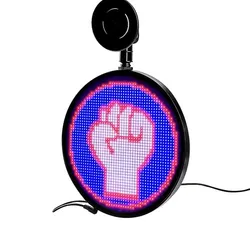Tanda Ekspresi LED Mobil Layar Iklan Jendela Belakang Mobil Layar Bulat Bar Tanda LED Pegangan Tangan
