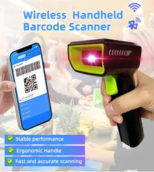 W33 휴대용 바코드 스캐너 1d 2D USB COM 무선 유선 QR 코드 리더기와 베이스, 호환 가능한 재고 데이터 캡처용