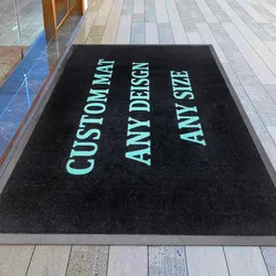 Tapete de entrada antiderrapante personalizado com logotipo, tapete corredor designer