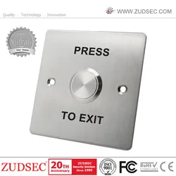 Nein/Nc/COM Ausgang Touchscreen Türöffner Auslösetaste für Zugangskontrollsystem
