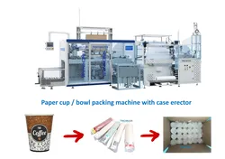 Automatische Hochgeschwindigkeits-Disposable-Plastik-Papierbecher-Schalenbehälter-Verpackungsmaschine