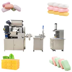 Macchina per la produzione di sapone completamente automatica di piccole dimensioni a prezzo accessibile, macchina per sapone personalizzata, capacità 50-300 Kg/H macchina per fare sapone con sistema di controllo PLC