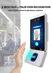 5 Zoll Zugangskontrolle Handvenenerkennung Modul Touchscreen Android NFC RFID Leser Zugang Anwesenheit Biometrischer Scanner Wandmontage Zugangskontrolle