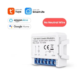 Módulo de Interruptor de Luz Inteligente WiFi SLS Tuya 1 Módulo de Interruptor de Relé de Gangue