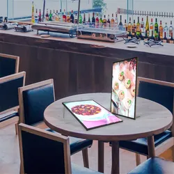 LED-Fotorahmen Lichtkasten Glas Werbung LED Restaurant Menütafel