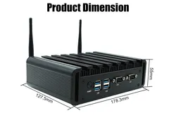 คอมพิวเตอร์เดสก์ท็อปขนาดกะทัดรัดแบบไม่มีพัดลมที่มี 2 DDR4 ช่อง RAM