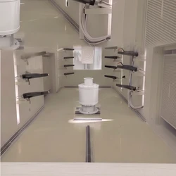 Linha de revestimento em pó para barreiras rodoviárias com sistema de controle PLC