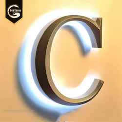 Ss Werbung 3D Laser geschnittene Kanal-Fassaden rückseitig beleuchtete Buchstaben Schild