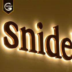 Ss Werbung 3D Laser geschnittene Kanal-Fassaden rückseitig beleuchtete Buchstaben Schild