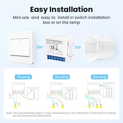 Módulo de Interruptor Inteligente SLS Tuya 2 Módulo de Relé WiFi