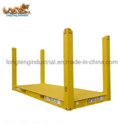 Festes Ende oder Eckpfosten 40FT Versandcontainer Flachgestell