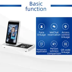 Sistema Operativo Android Velocità di Riconoscimento 200-300ms Riconoscimento Facciale Macchina per Visitatori Sistema di Controllo Accessi Intelligente