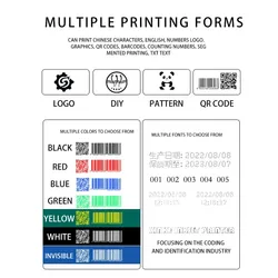 Máy in phun cầm tay ODM/OEM in ngày tháng, logo, mã vạch và mã QR hoàn toàn tự động, máy in mã hóa