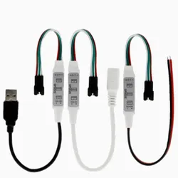 Controlador de Cor Mini LED Compacto 5V para Efeitos de Iluminação Dinâmicos