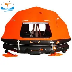 EC Marine Inflatable Rescue Rafts Boats, Throw-over/Davit-Launch/Autoridatura/apertura reversibile Liferaft, Auto-gonfiante Sailing Life Raft