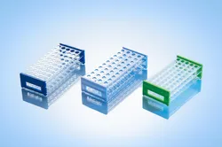Suporte de tubo de ensaio de plástico para laboratório em formato de pilar para uso em laboratório
