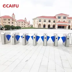 Sistema di controllo accessi con tornello elettronico a battente e porta di velocità