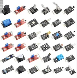 Kit di sensori in offerta da 37 in 1, modulo sensore compatibile con schede Arduino Uno e Mega 2560
