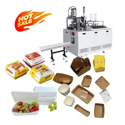 Multifunktionale Mittagsbehälter Papier Takeaway Box Aufrichtmaschine