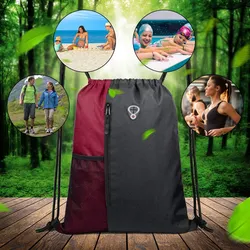 Benutzerdefinierte bedruckte Logo-Schnürbeutel Werbegeschenkbeutel Sublimationsbedruckter Nylon-Polyester-Schnürbeutel mit Reißverschluss