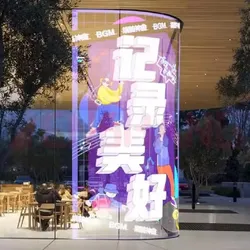 Hochtransparente LED-Anzeige P3.91 P7.81 für Einkaufszentrum modulare Design-LED-Beschilderung