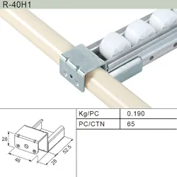Suporte de Montagem de Rolo / Parada de Aba para Sistema de Racking de Tubos (R-60H2A)