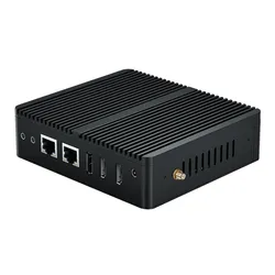 Hystou Effizient Leiser Mini Computer Celeron J6412 N100 2COM 2LAN Router VPN Virtualisierung 4K HD+Dp Lüfterloser Desktop Mini PC