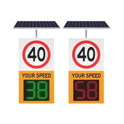 Zonne-energie Radar Snelheidsbord met LED-display voor Verkeersrust