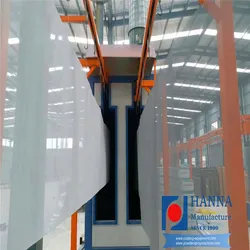 Hệ thống phun bột tự động với hệ thống băng tải tự do và có động cơ