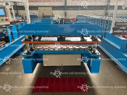 Macchina automatica per la formatura di tetti in metallo con sistema di controllo PLC