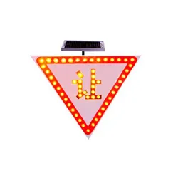Sinal de Tráfego Triangular LED Solar