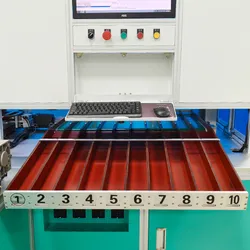 Präzisions 10 Kanäle Batteriezellen Sortiermaschine mit Dichtungsaufkleberfunktion