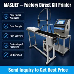 Masijet Continue Inktjetprinter Cij Kleine Karakter Codering Machine voor Draad Kabel Markering
