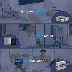 Hystou Fabrik optionale Desktop-Computer eingebetteter lüfterloser industrieller Steuerungs-Mini-PC