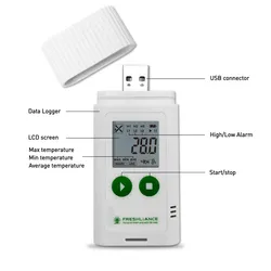Tagplus-Th Reprogrammierbarer Impfstoff Temperatur- und Feuchtigkeitslogger