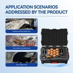 Detector de Vida Sísmico para Colapso de Edifícios e Operações de Resgate em Terremotos Array de Sensores Equipamento de Busca e Resgate Sistema de Monitoramento de Áudio Sísmico