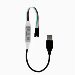 Controlador de Cor Mini LED Compacto 5V para Efeitos de Iluminação Dinâmicos