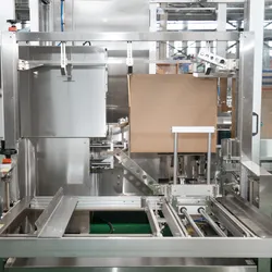 Máquina de Embalagem Tudo em Um, Eretor de Caixas, Carregador e Selador com Sistema de Empilhamento