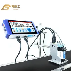 Máquina de impresión en tinta en línea para códigos QR, códigos de barras y texto de logotipo con cartuchos de tinta