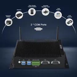 Hystou Último Design Controle Avançado de Robótica Mini PC Computador Mini Industrial Dual LAN e Triplo Display PC Sem Ventoinha