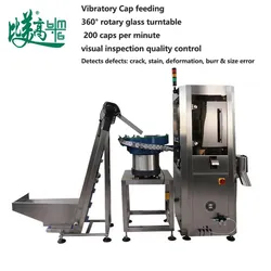 Vollautomatische Flaschenverschluss 360° Dimension Farbfehler Multi-Spektrum-Vision-Inspektionsmaschine für Spritzguss-Kompressionsverschlusslinien mit 0.01mm