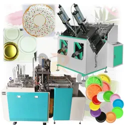 Máquina de Fazer Pratos de Papel Comercial, Máquina de Fazer Papel e Prato Corrugado, Máquina de Fazer Pratos de Papel Descartáveis