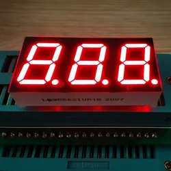 Ultra Rot 3 Ziffer 0.56 Zoll 7 Segment LED Anzeige Gemeinsame Anode