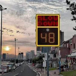Biển báo tốc độ LED Mutcd với ma trận ống kính quang học