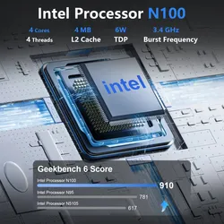 Intel N100 lüfterloser Embedded-Computer mit dualem COM und dualer Anzeige