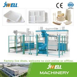 Jwell vollautomatische pulpmoldierte Geschirrproduktionsmaschine mit Trägersystem und robotergestütztem Transfersystem