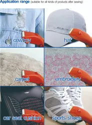Automatische Nähmaschine mit Stickgarnschneider und Fadenabschneider