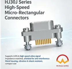 Conector Retangular Micro Hj30j para Sistema de Monitoramento de Controle de Trem Tcms
