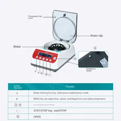 Macchina Micro Centrifuga di Dimensioni Pocket - Spinner Compatto per Campioni di DNA/RNA